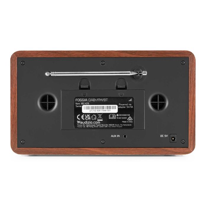 Портативний ретро стерео радіоприймач Audizio Foggia з DAB+ FM 50W