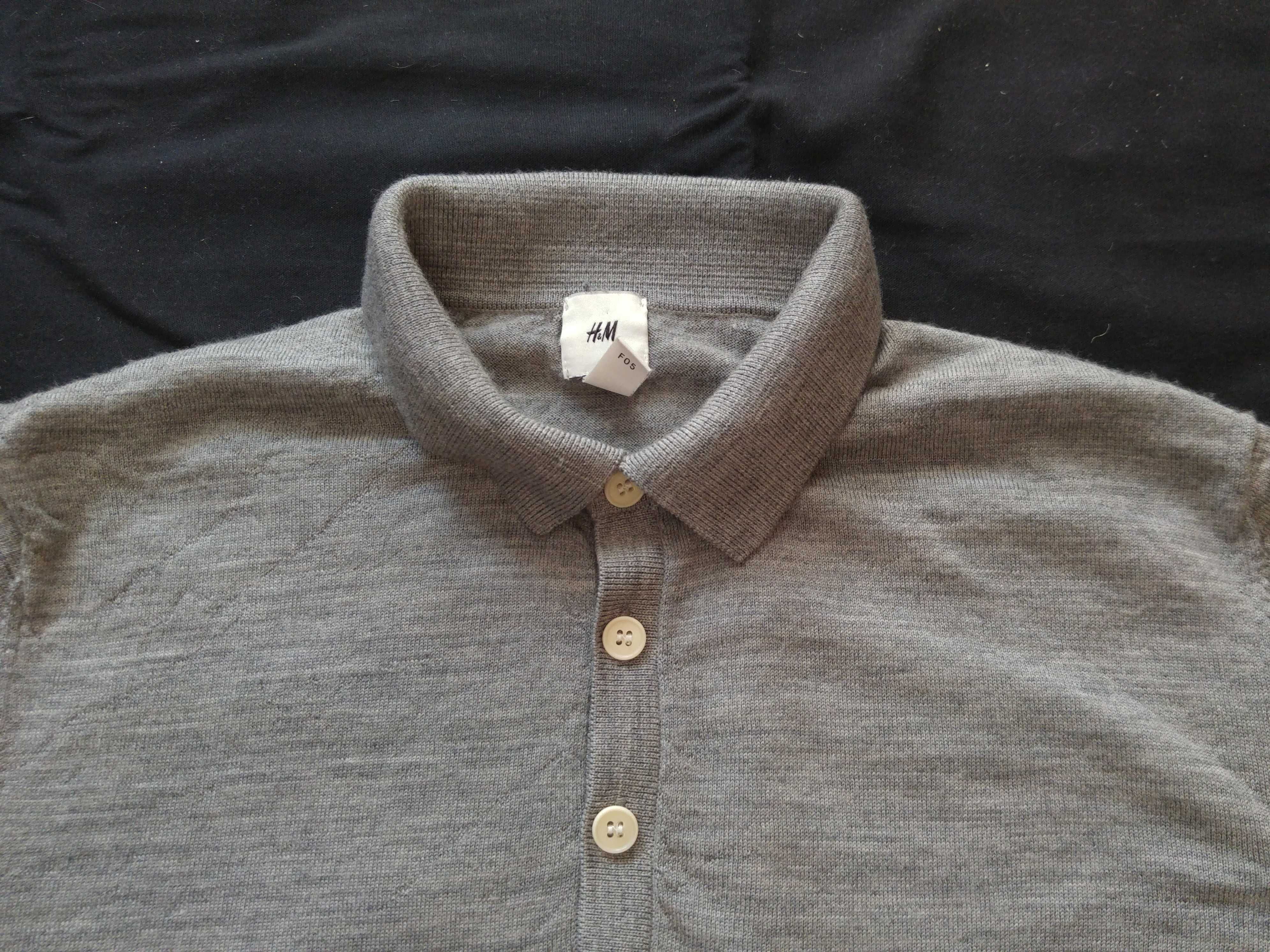 Sweter polo wełna merino