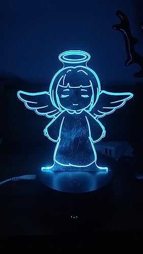Akrylowa lampka dekoracyjna, led rgb, "aniołek"