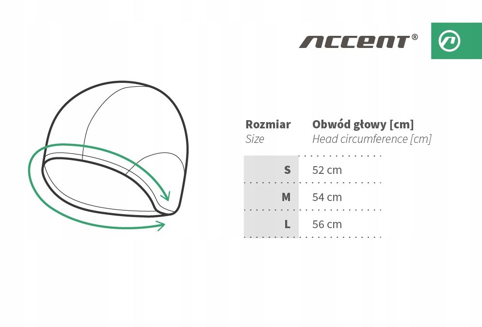 Czapka pod kask Accent THERMAL S 52cm czarna