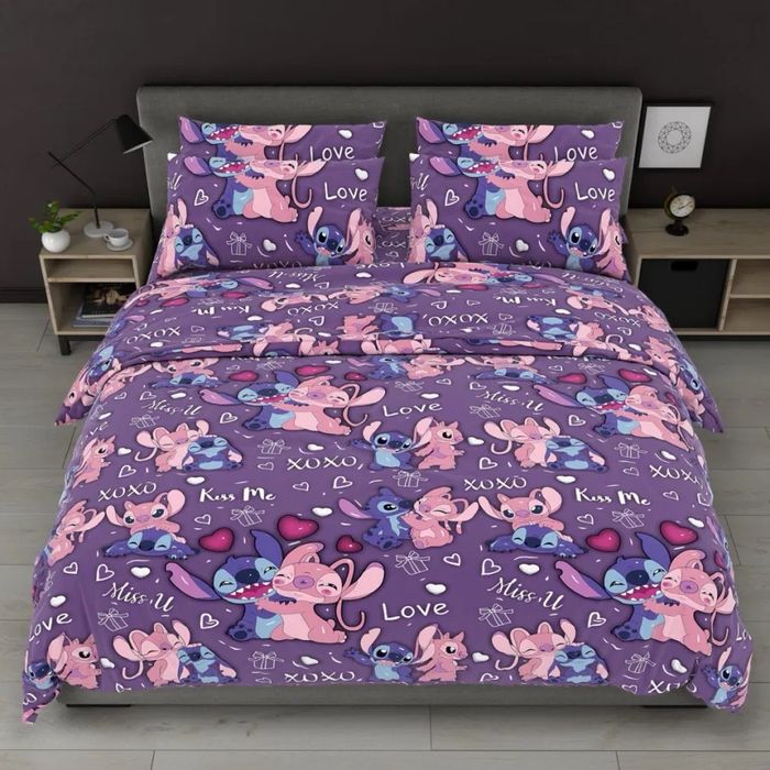 Постіль бязь дитяча пошив стіч герої хлопок стич простинь на гумці