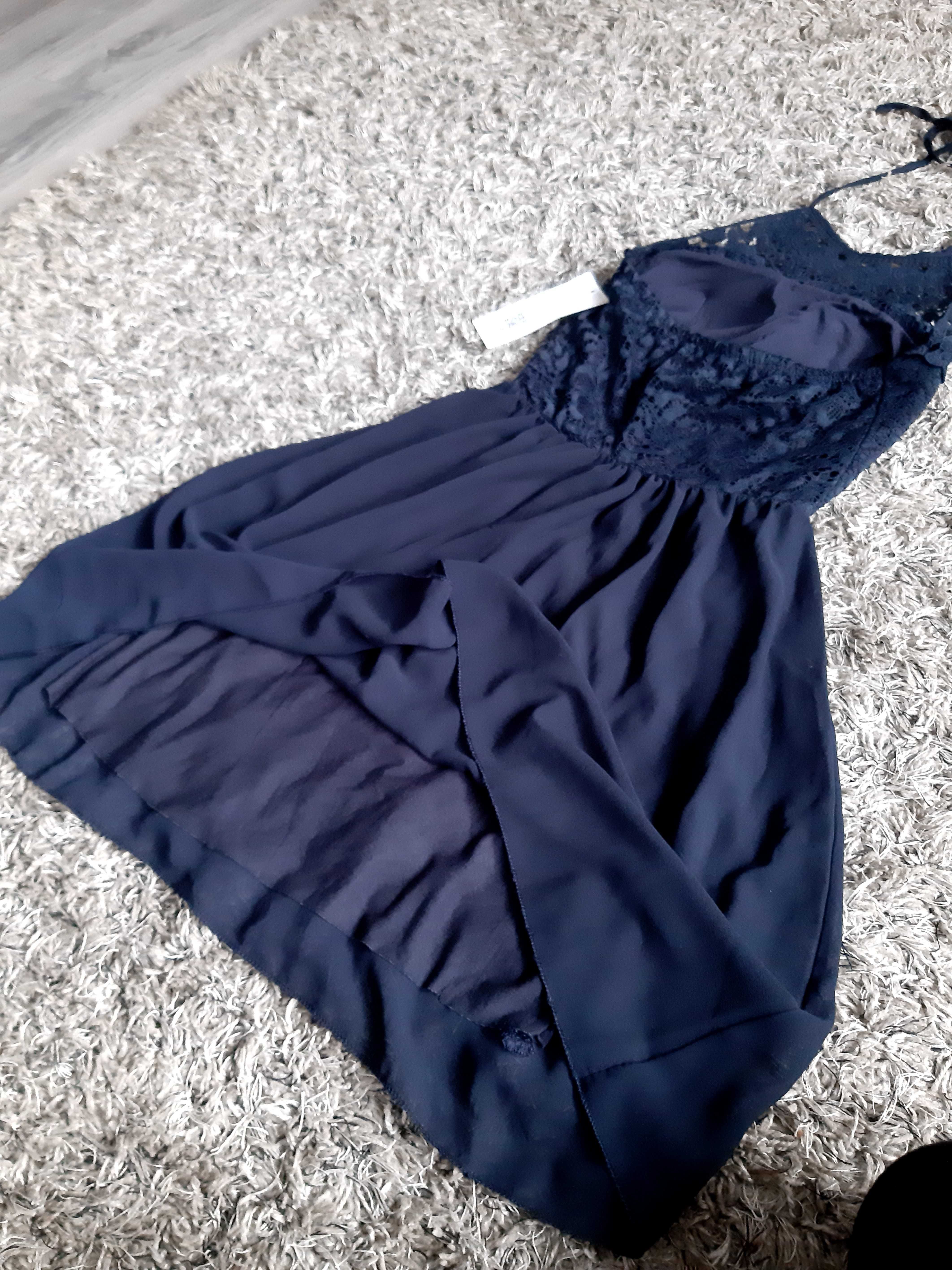 Nowa sukienka granatowa wiązana na szyję The Little Black Dress r S 36