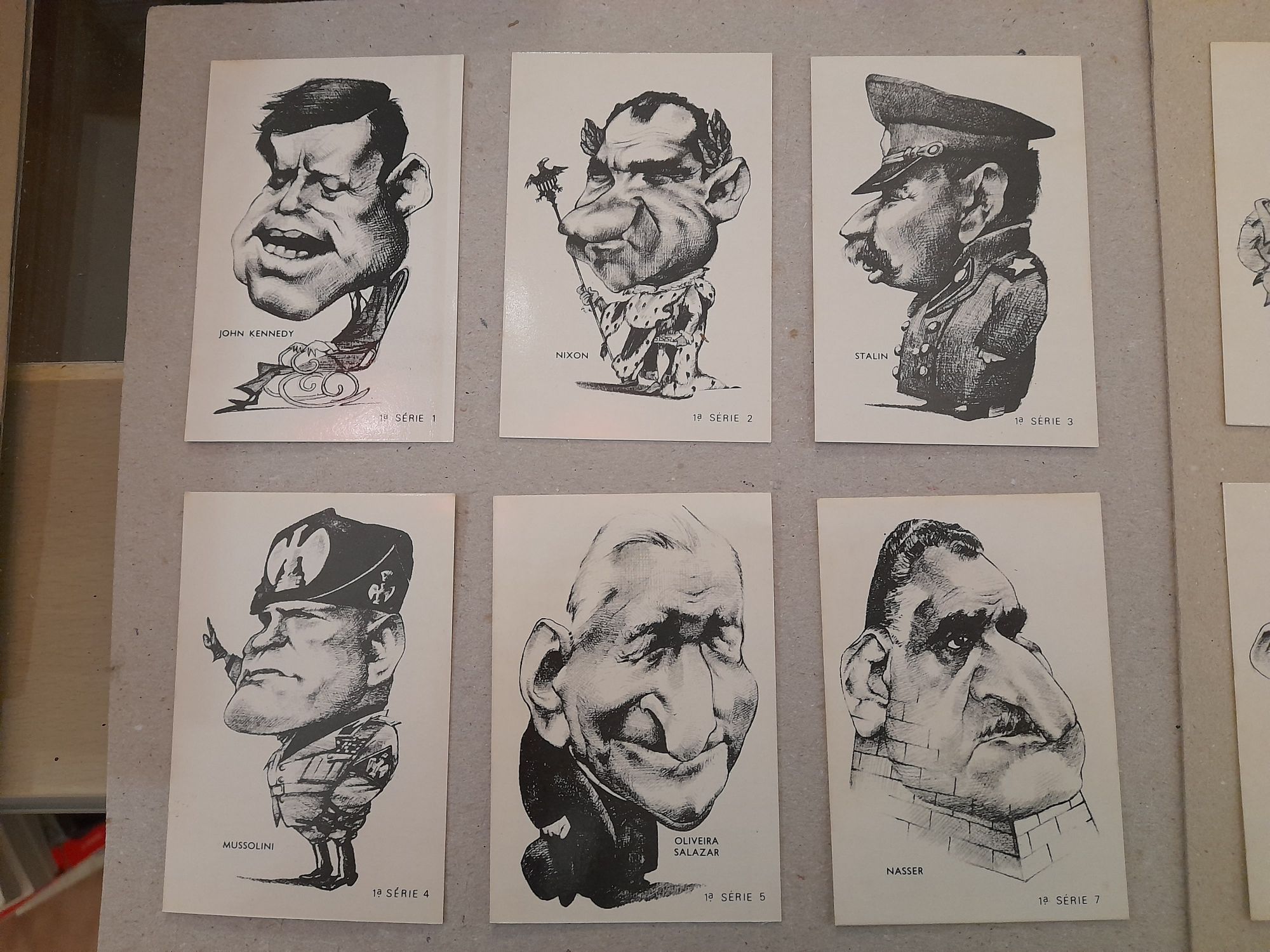 Calendários de bolso caricaturas Políticos História - Salazar, Kennedy