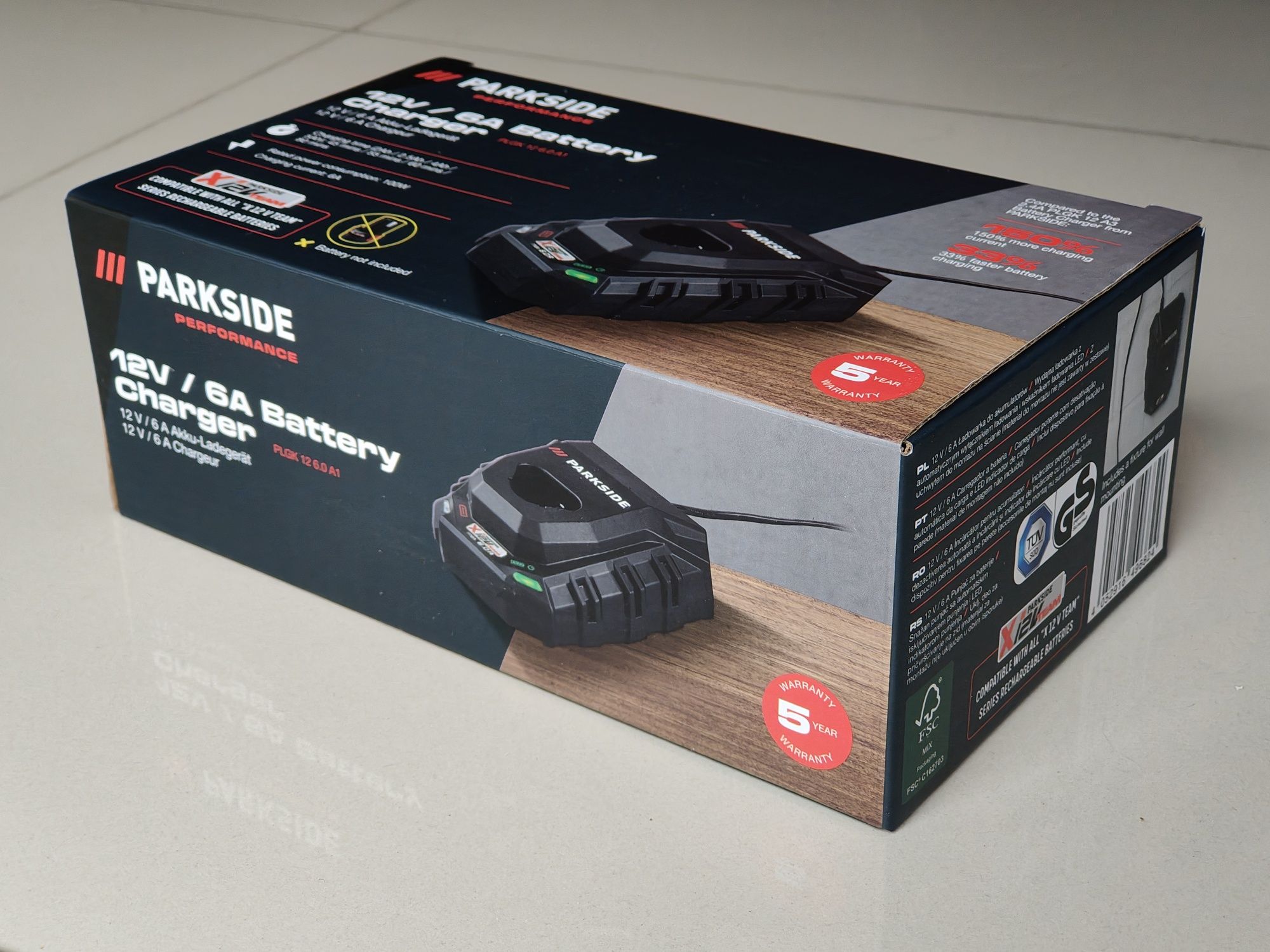 Ładowarka PARKSIDE PERFORMANCE PLGK 12 6.0 A1 - 12V 6A 100W X12VTeam