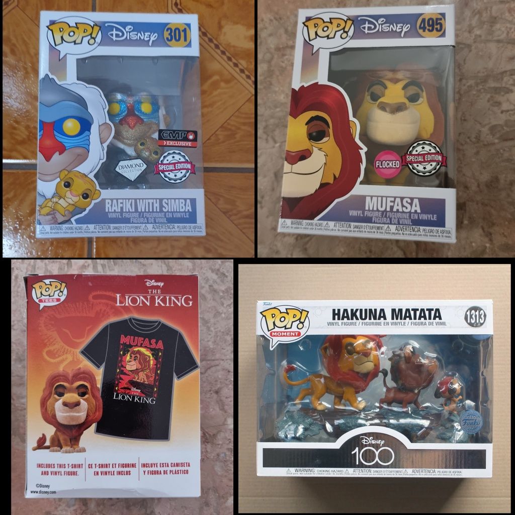 Funko pop Disney - Rei Leao - Luau Timon Simba Mufasa Hakuna Matata