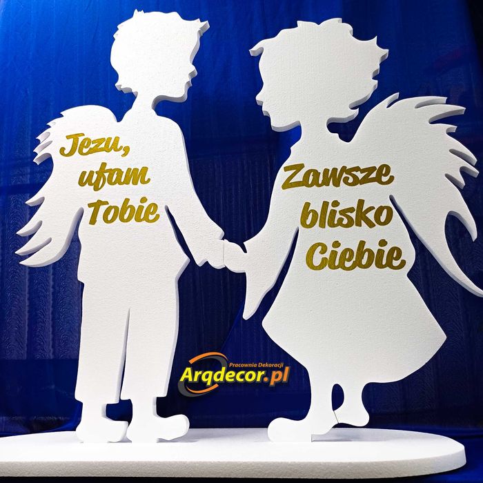 Komunijne Aniołki – Dekoracja pod Ołtarz. Pierwsza Komunia ozdoby