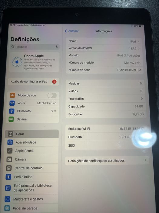 Ipad 7 Wifi 32 Gb