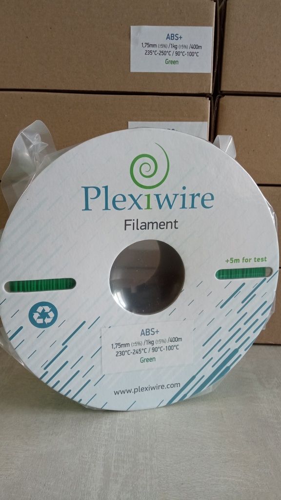 Пластик для 3Д принтера Plexiwire ABS+ 1.75 зеленый
