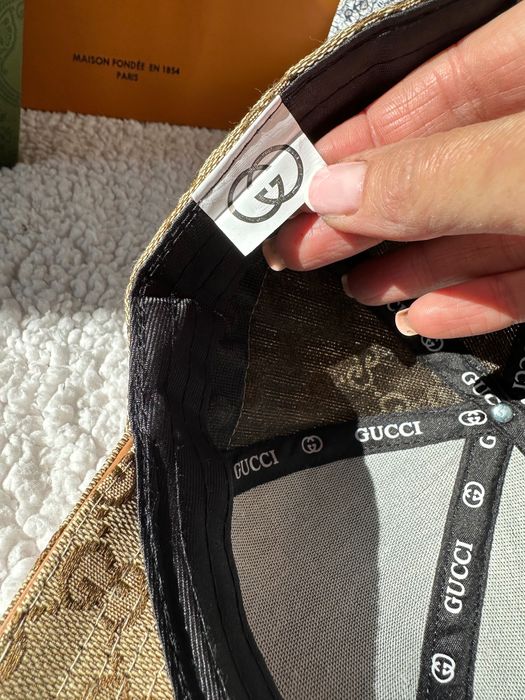 Czapka z daszkiem Gucci monogram Logo nowa