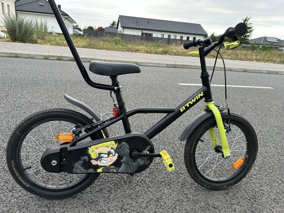 Rower 16 B-TWIN Dark Hero Decatlon Dziecięcy