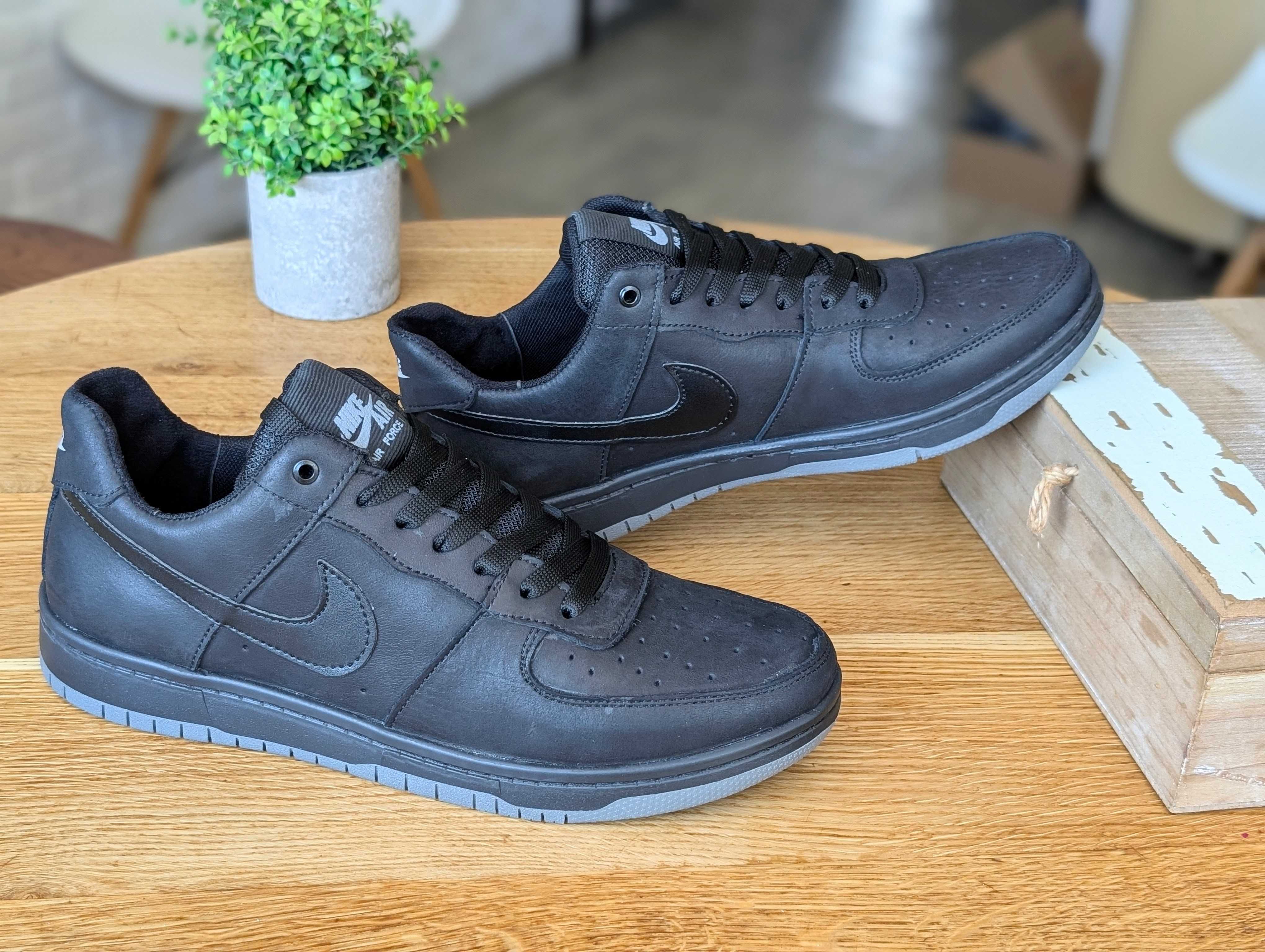 NIKE Force 1 Натуральна шкіра чоловічі кросівки прошиті міцні і комфор
