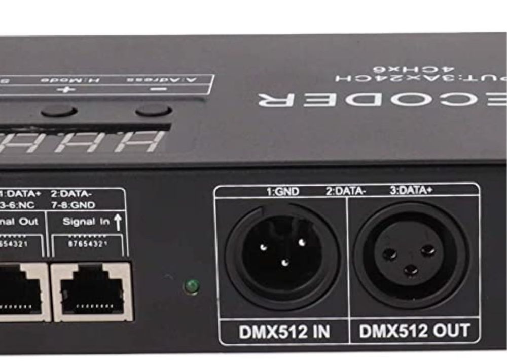 24 kanałowy dekoder DMX, RGBW DMX512 Kontroler Led Decoder