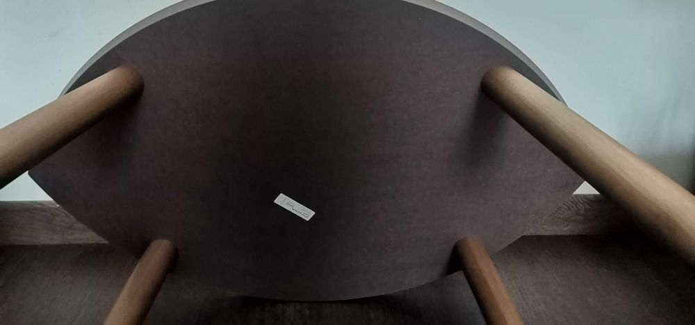 2 Mesas de centro, design escandinavo, em chapa de nogueira