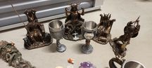 Figurki nordyckie kielich odyn vikingowie