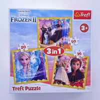 Puzzle Frozen Elza Kraina Lodu Trefl 3w1