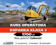 14.07.25 - Kurs Koparka Jednonaczyniowa do 25t koparki klasa 3