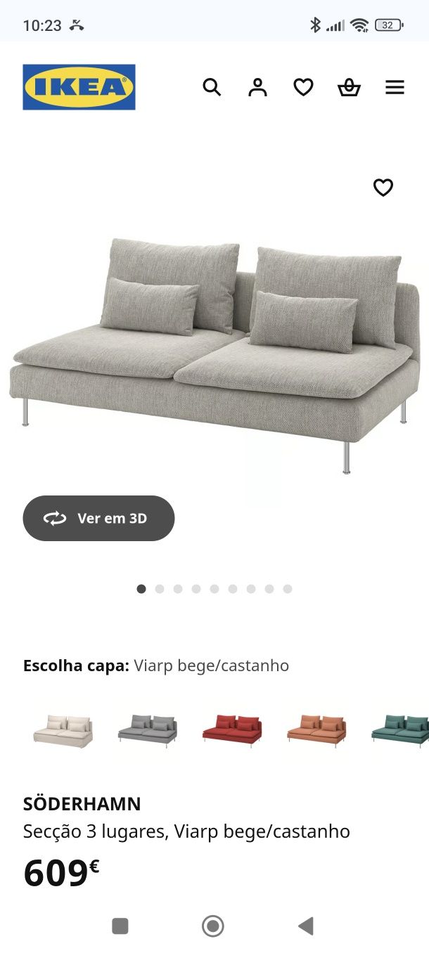 Vendo sofá Soderhamn Ikea