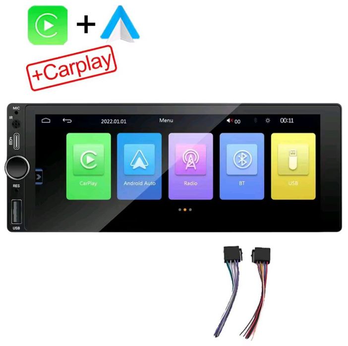 Магнітола 2DIN RM-CP6801 | CarPlay / Android Auto / Mirror Link
