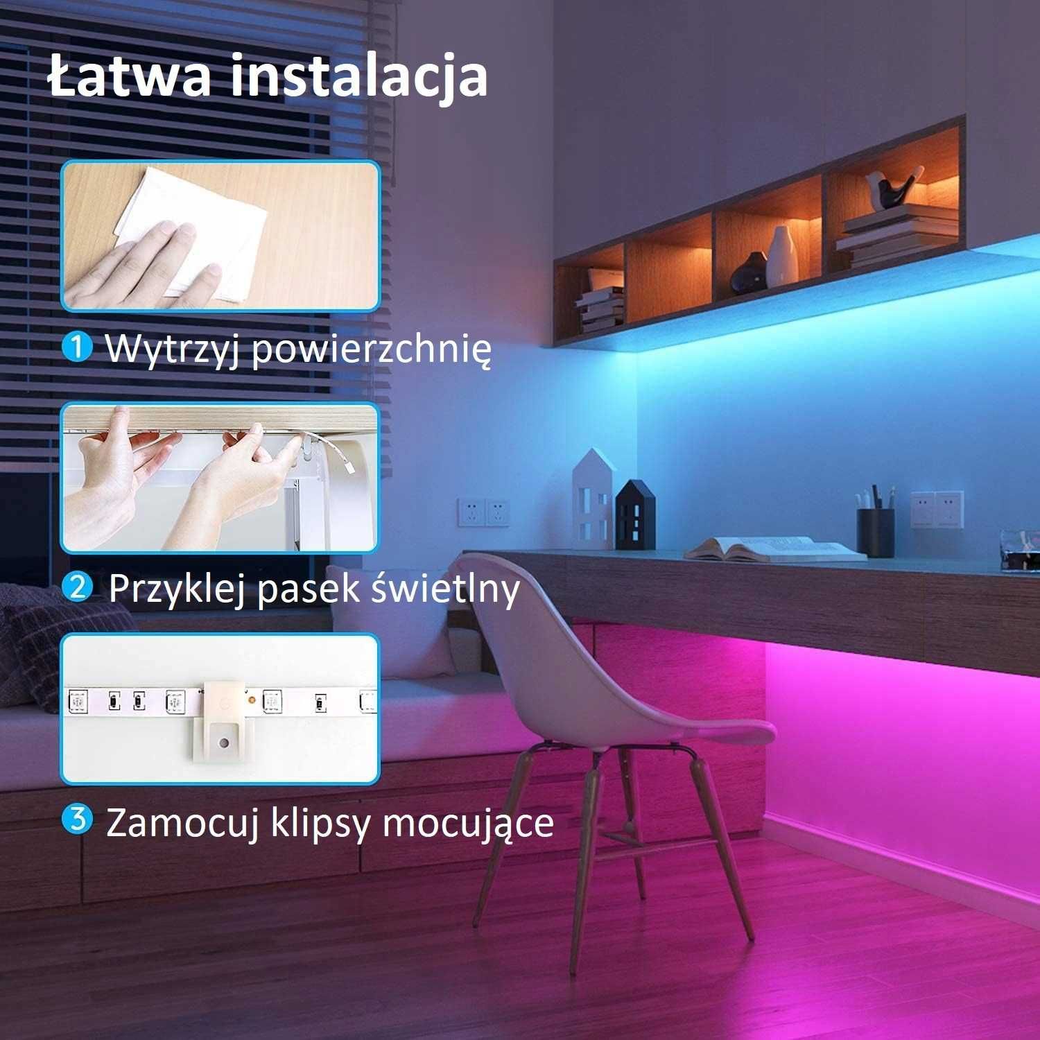 Taśma Pasek LED RGB DIY z Pilotem 2x10m Govee RGB LED