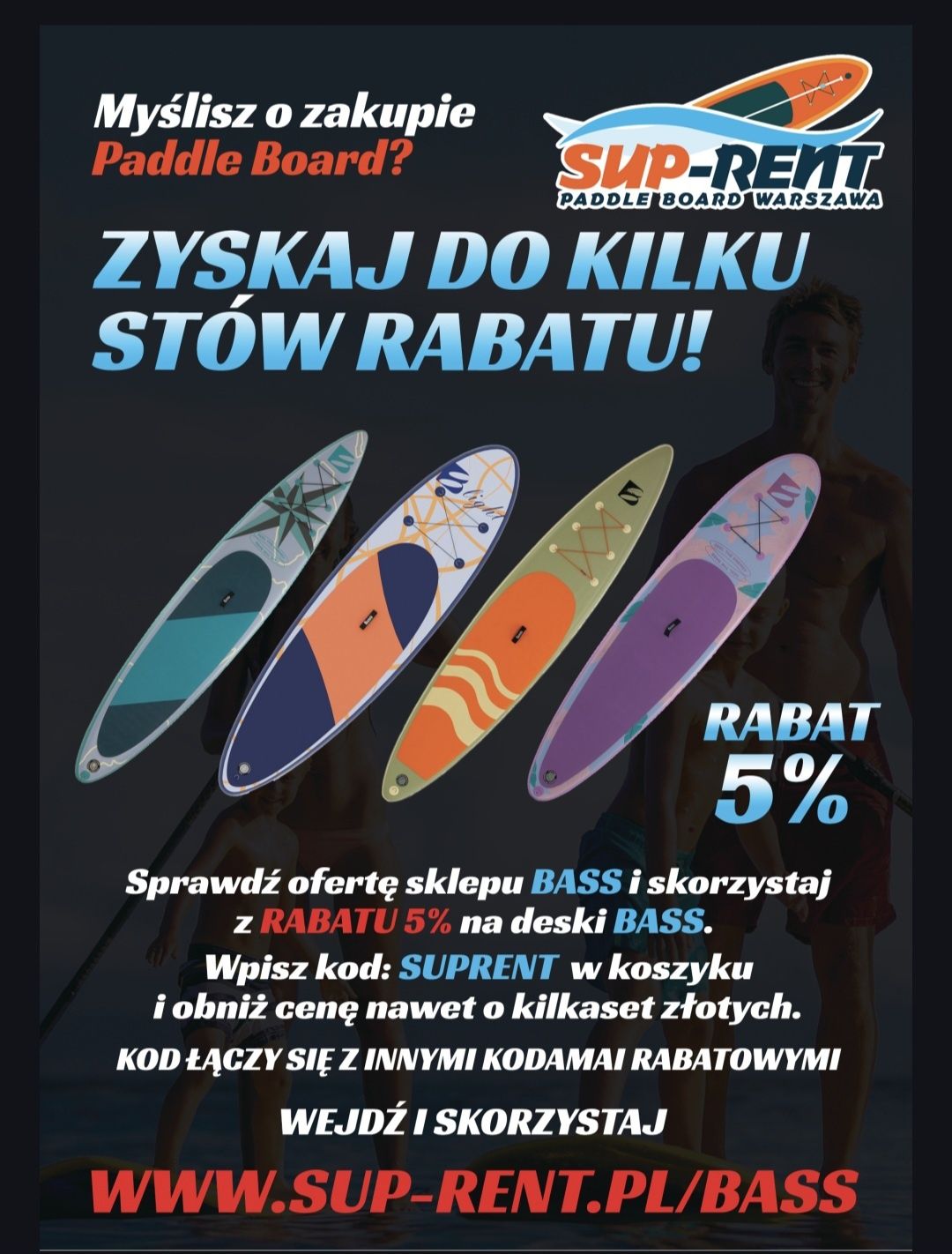 Deska Sup B LIGHT BY BASS 11'1" Nowa z 2 letnią gwarancją