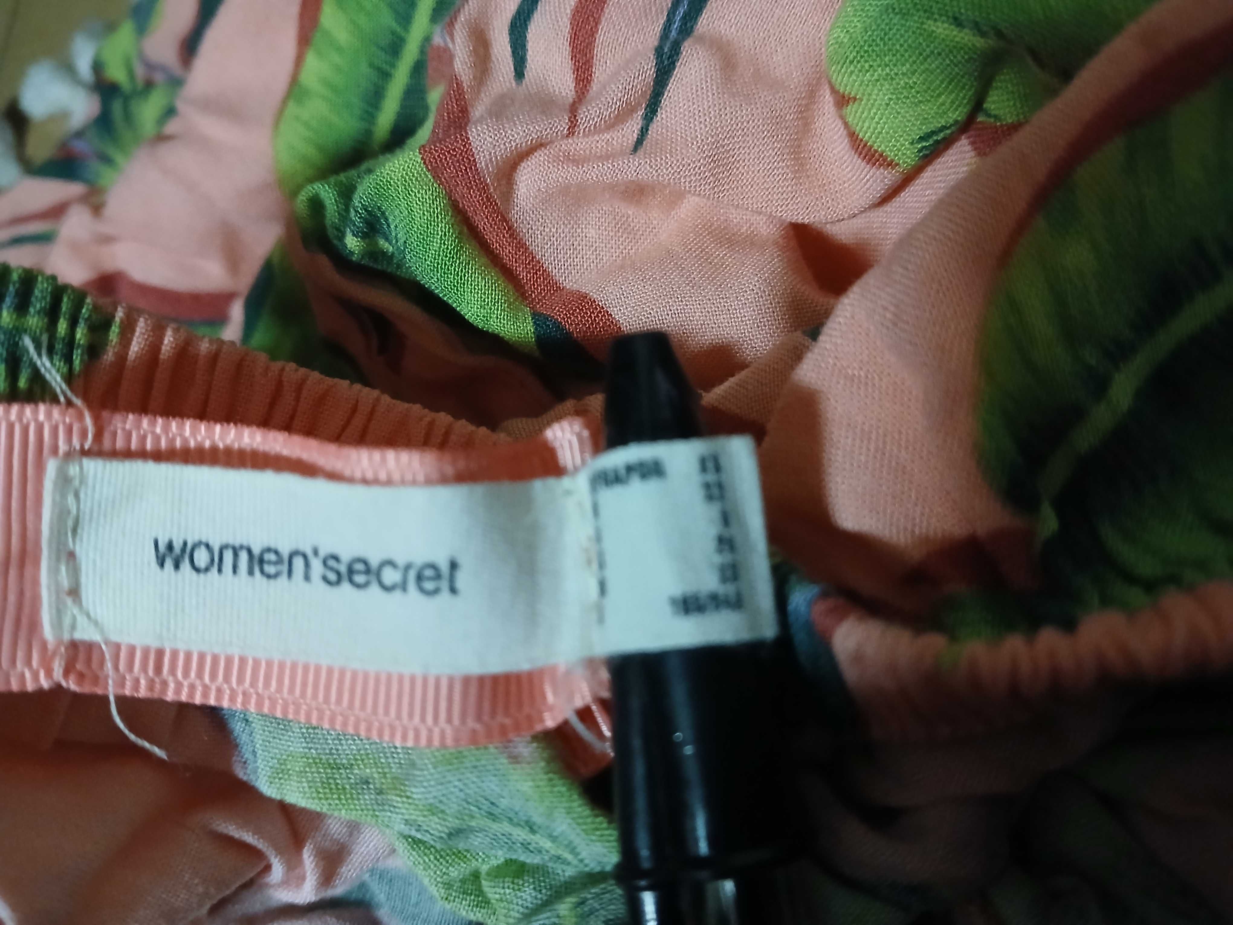 Macacão calção em tons de rosa e verde da Women'secret
