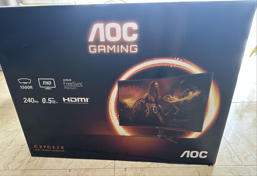 Monitor Gaming AOC C27G2ZE 27” Curvo 240Hz – Excelente Estado