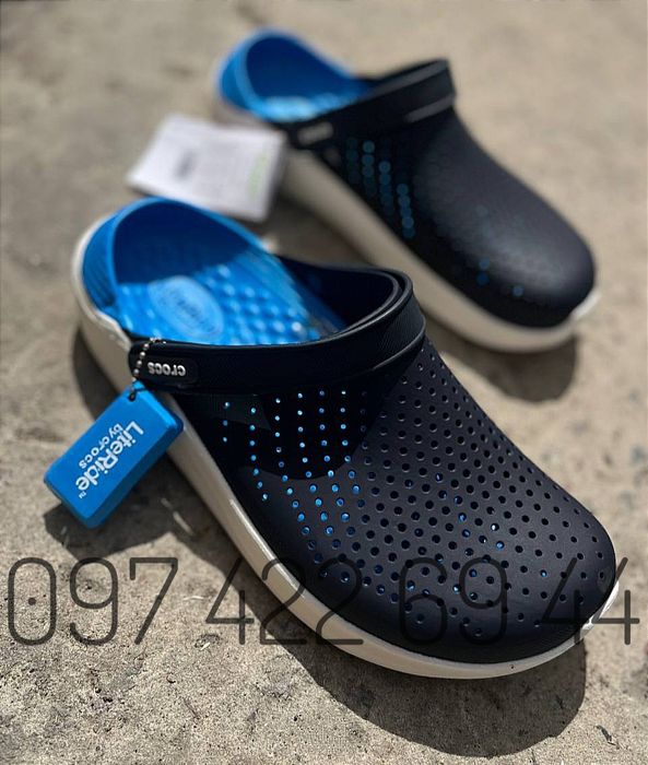 Crocs LiteRide Navy/White cині Крокси Сабо Crocs LiteRide
