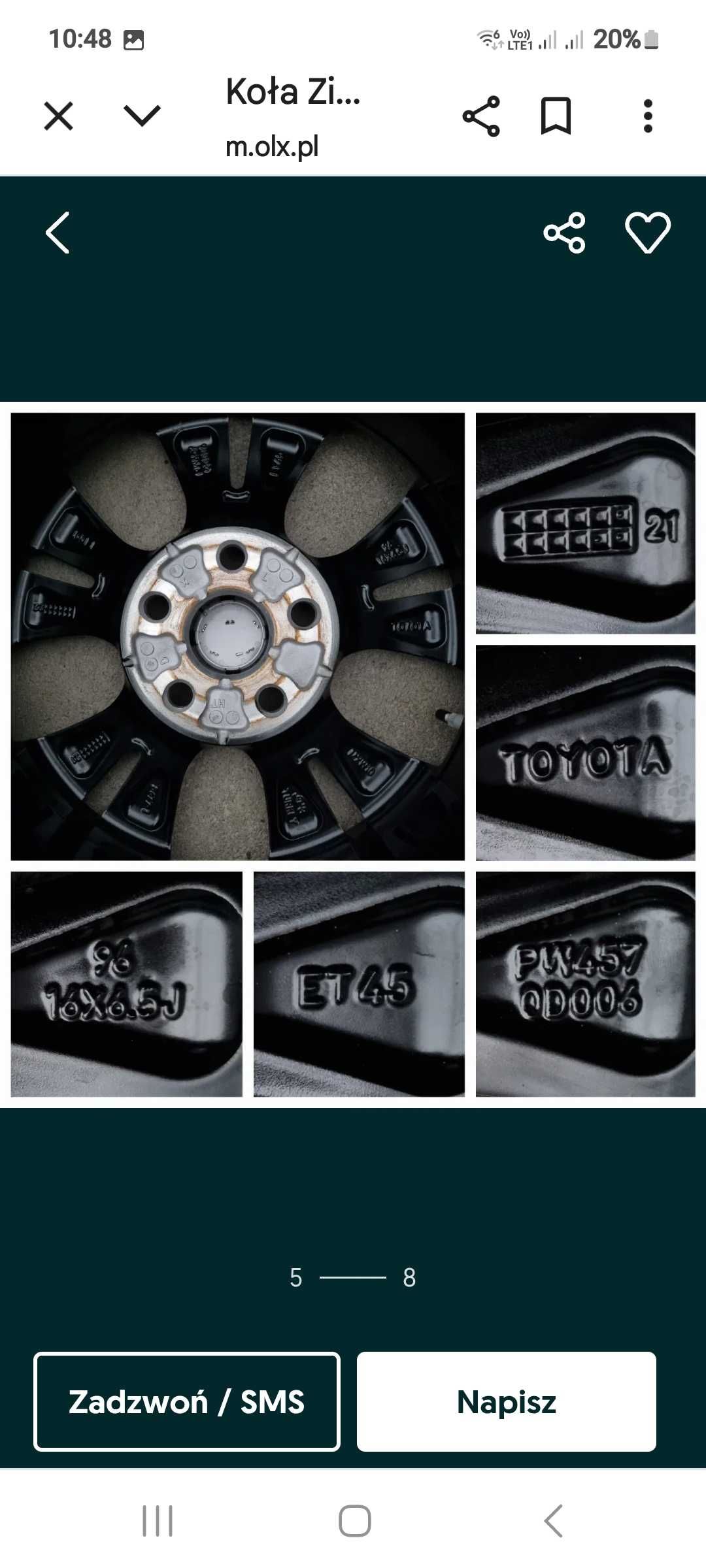 Koła letnie Nowe 16" Toyota Yaris Cross 205/65R16  5x114,3 Czujniki