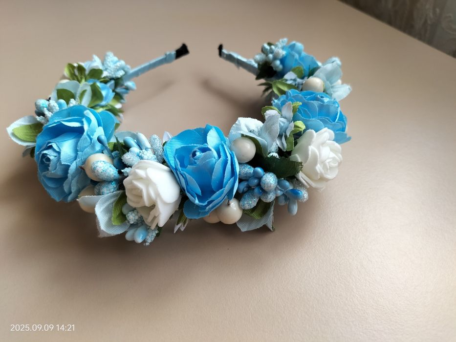 український віночок, обруч під вишиванку на 3-4 роки