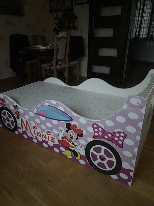 Дитяча кроватка-машина 0,8/1,65 видвижна ніша матрас h-12 стан ідеальн