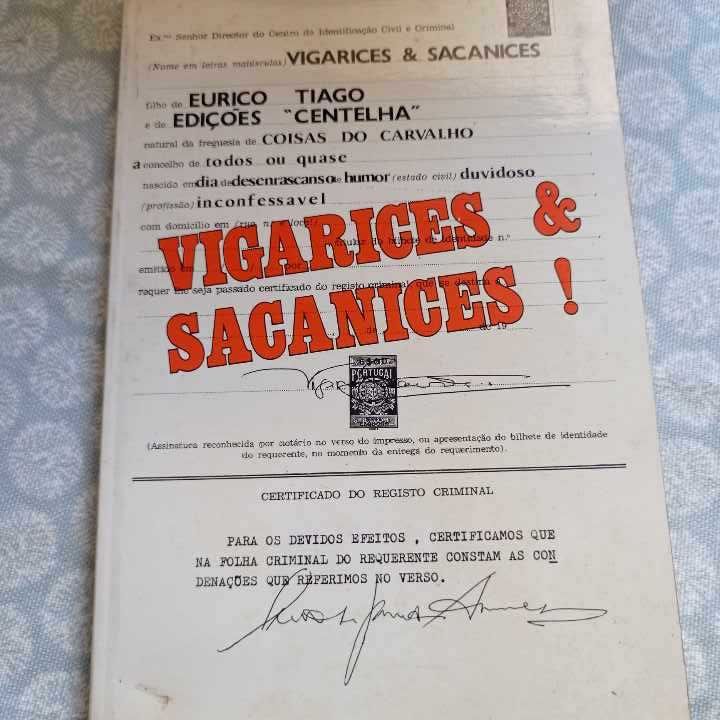vendo livro  vigarices e sacanices