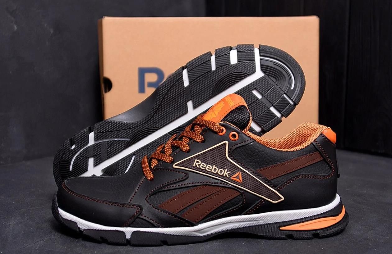 Модные мужские кроссовки reebok из натуральной кожи весенние