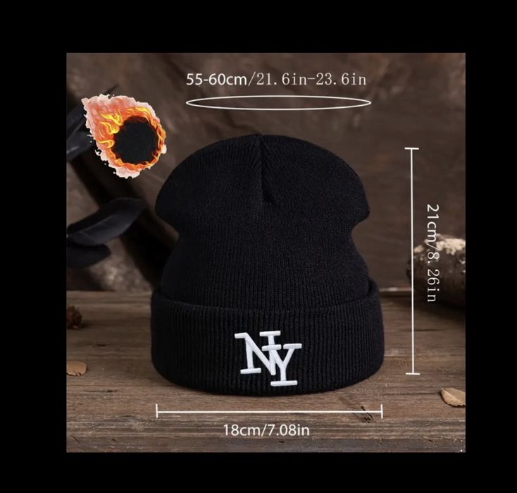 Czapka zimowa NY – modna, ciepła, unisex