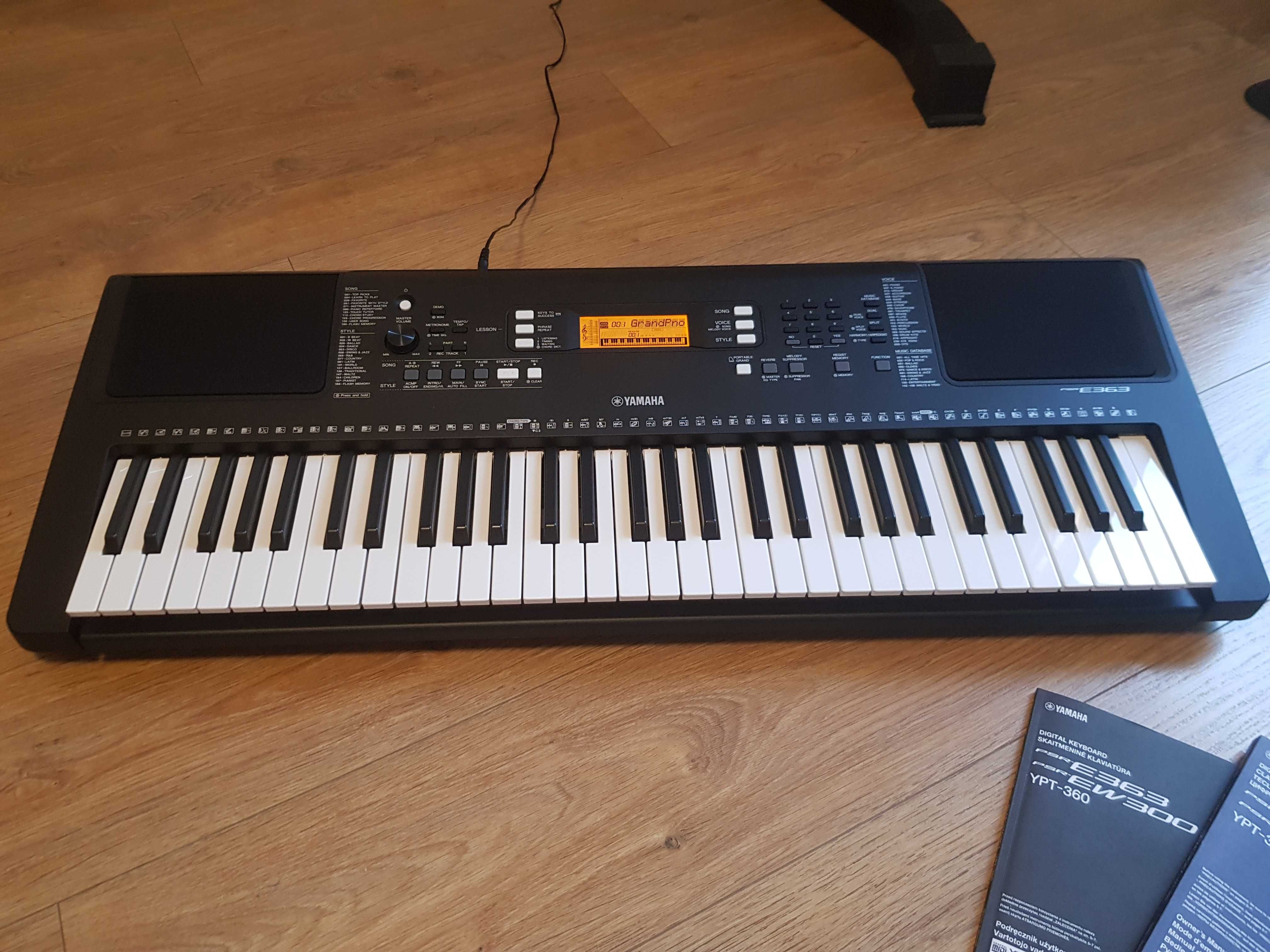 Yamaha keyboard PSR-E363 (YPT-360) stan jak NOWY