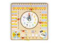 Drewniana tablica manipulacyjna kalendarz zegar zabawka # ESC-W-036