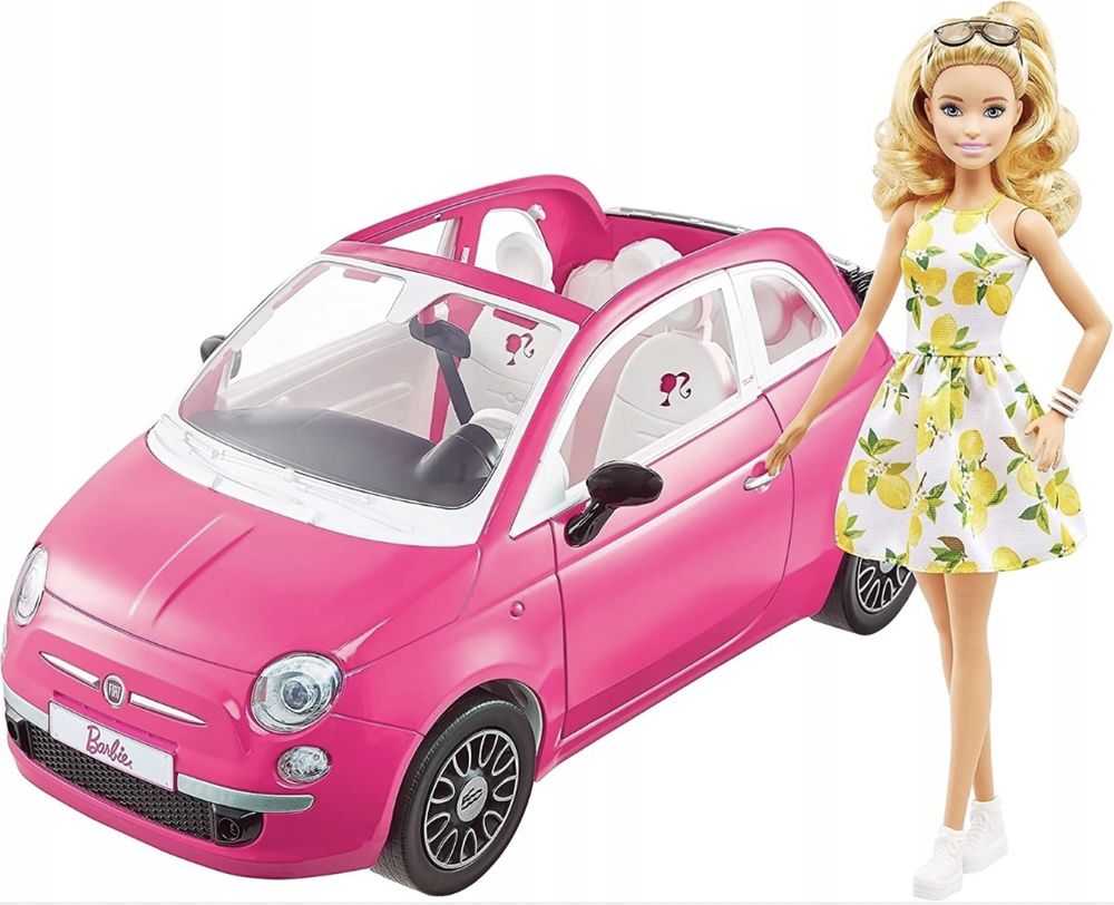 Kabriolet Barbie lalka Fiat 500