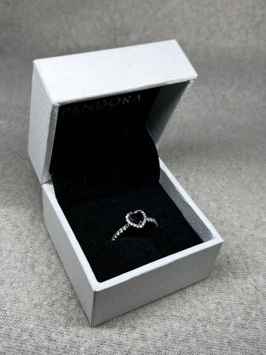 ЗНИЖКА Кільце Pandora стиль | Чорне серце |  Кольцо пандора