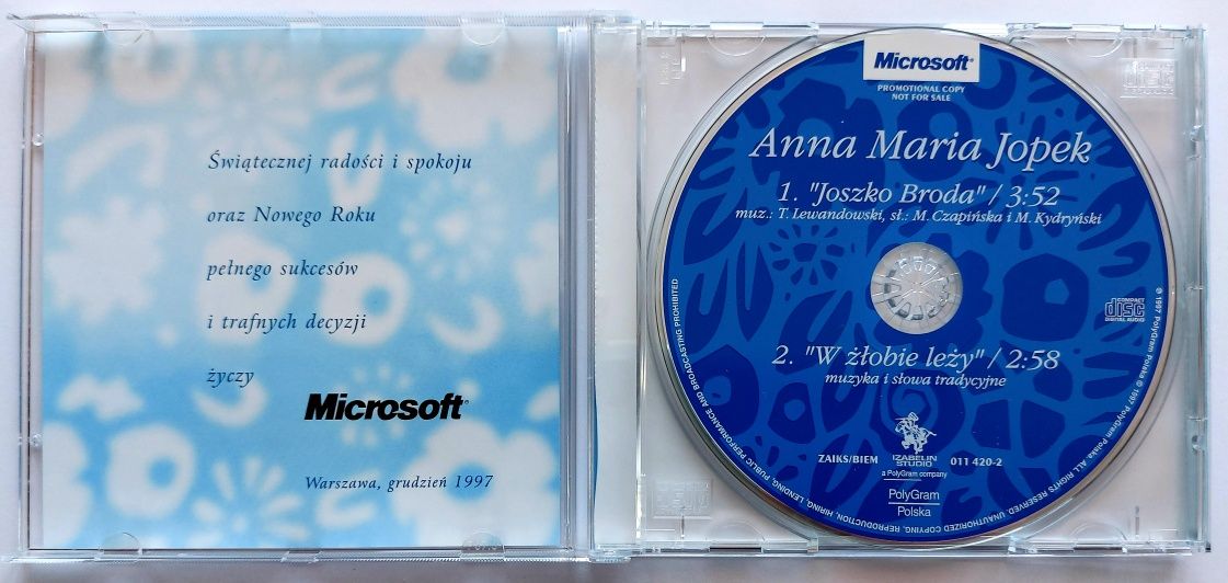 Anna Maria Jopek Joszko Broda/W Żłobie Leży 1997r Promo