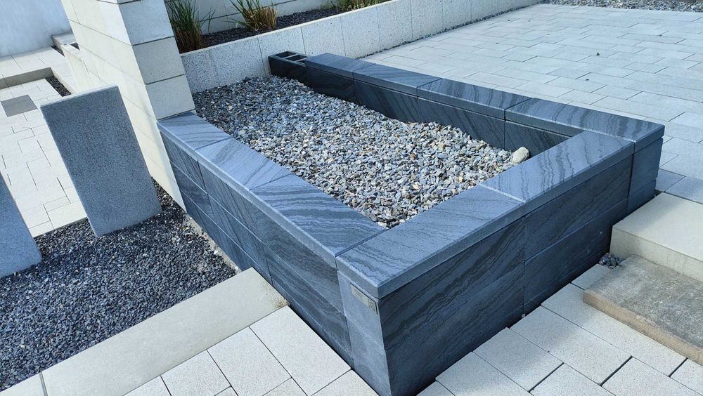 Ławka ławki z pustaków meble ogrodzeniowe pustak ogrodzenie murek mur