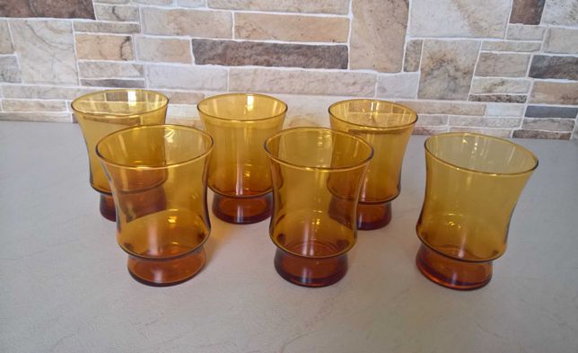 Zestaw bursztynowych szklanek na napoje Duralex 6 szt