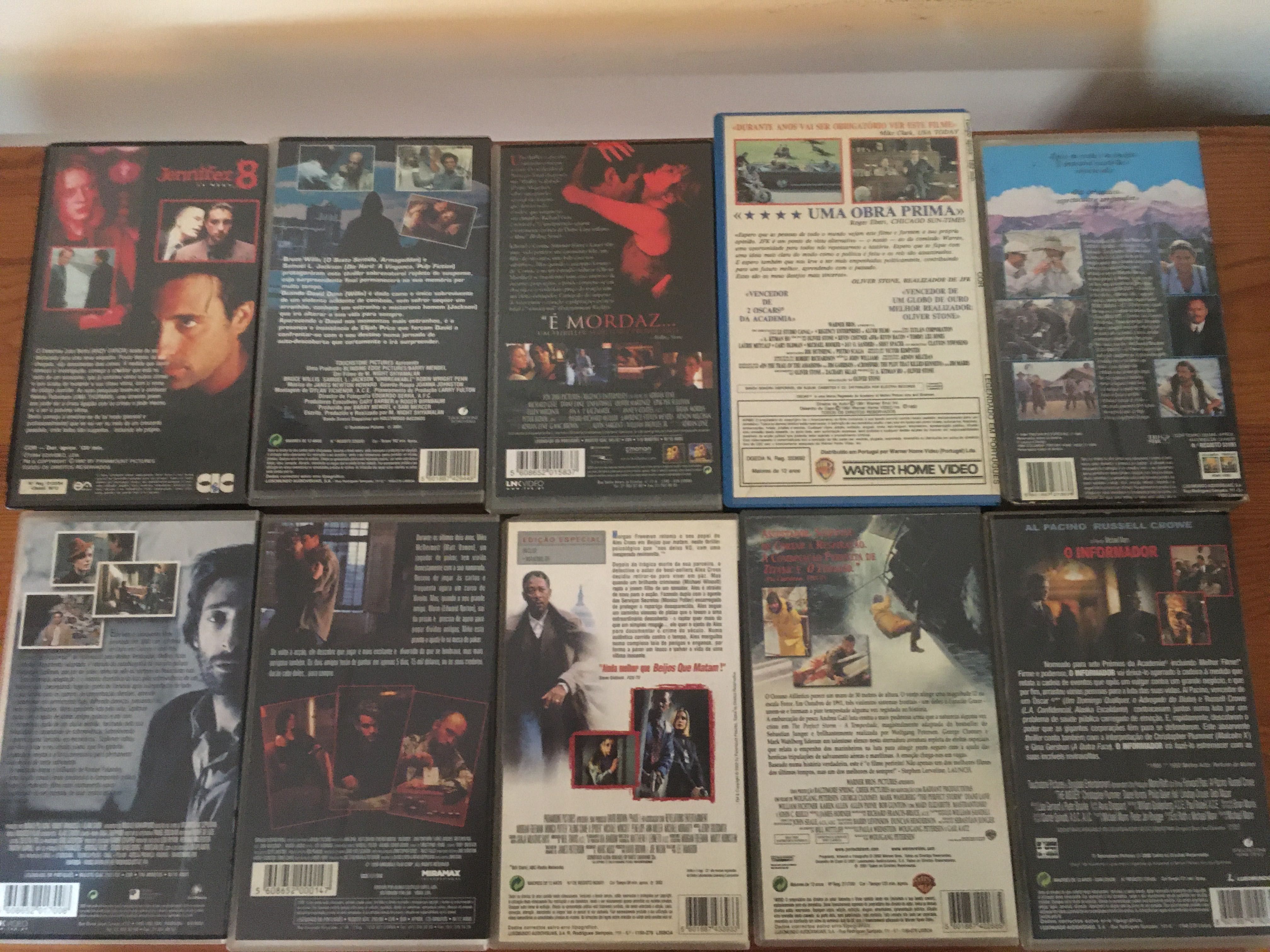 Filmes VHS. 20 cassetes.
