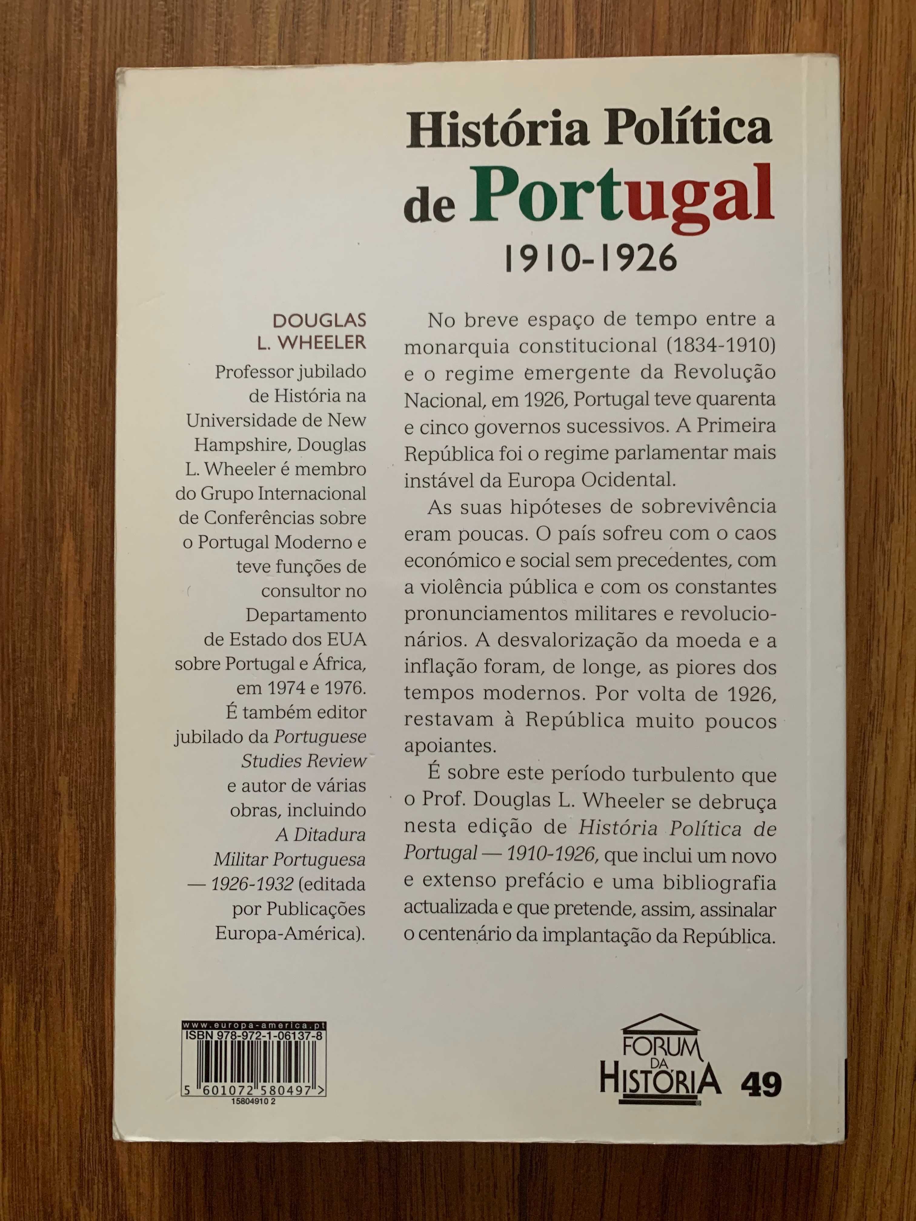 História Política de Portugal 1910/1926 - Edição Comemorativa