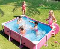 Каркасний басейн Intex сімейний дитячий 220 см на 150 см на 60 см слив