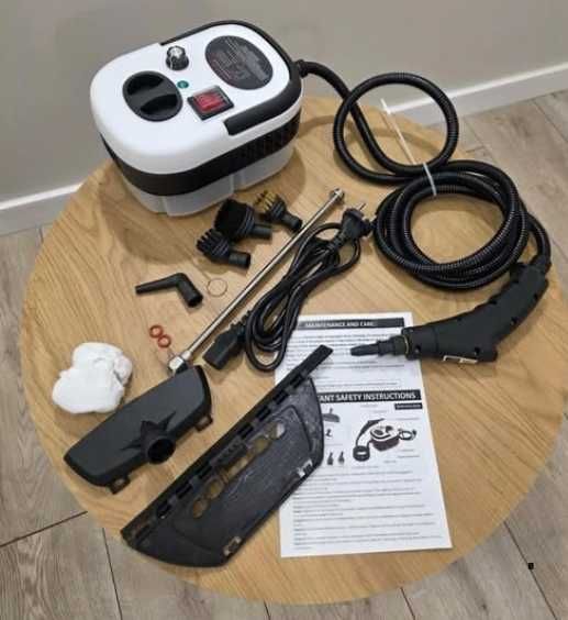 Потужний компактний пароочисник дезінфектор 2500 W /  Пароочиститель
