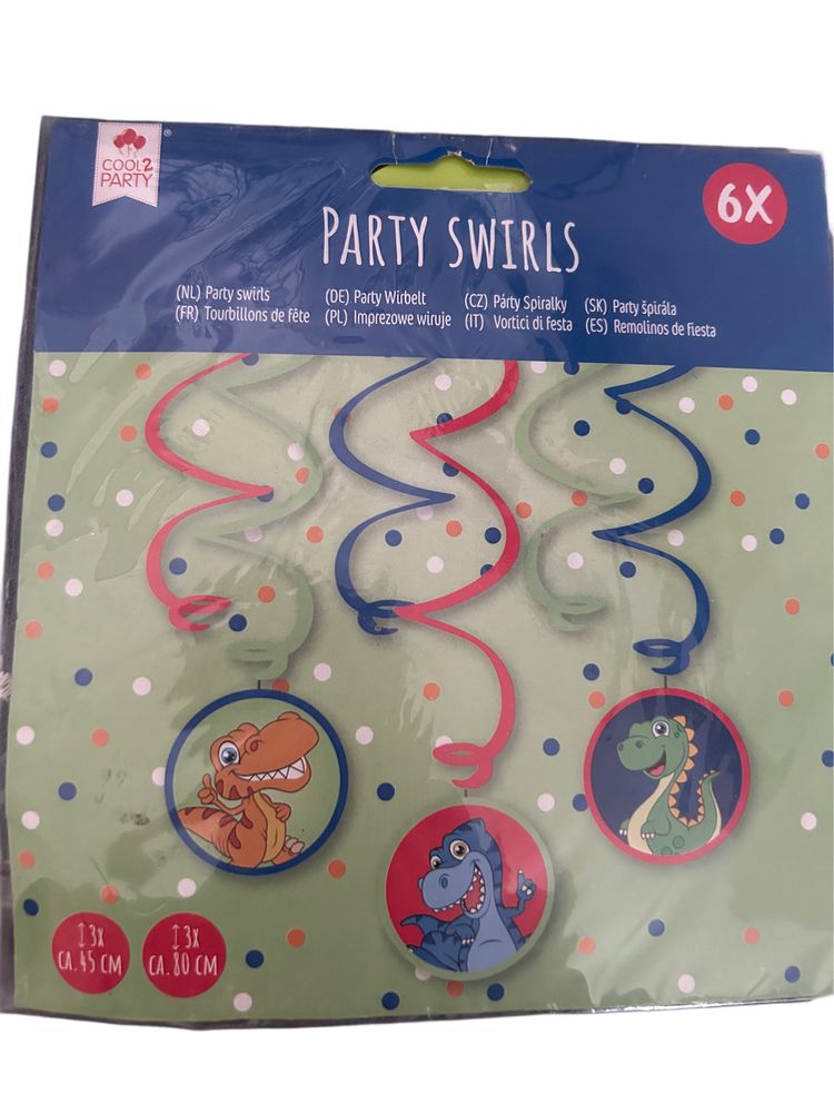Dekoracje papierowe spirale z smokami nr.8072