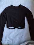 Top preto de manga longa Bershka XS