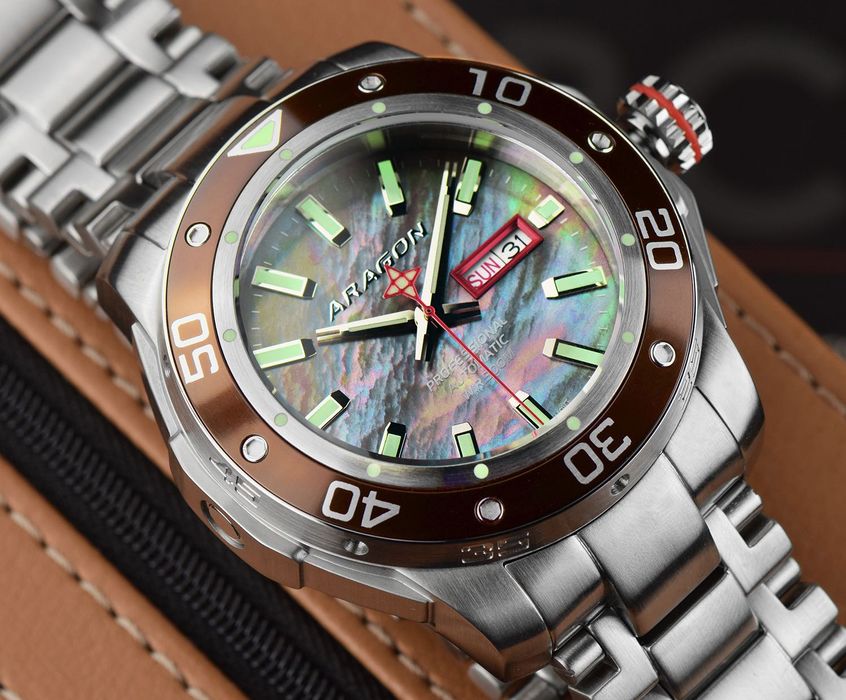 Часы ARAGON Superjet 346BRN NH36A 44mm. Automatic 500 MT.