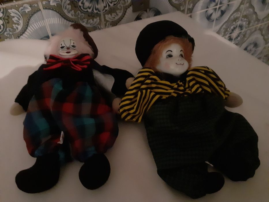 2 Palhaços Porcelana Nvos