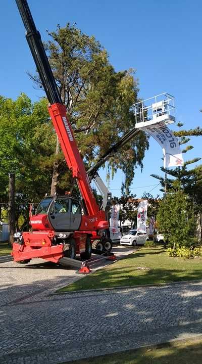 Serviço Com Operador de Empilhador Telescópico Rotativo MANITOU 25m!