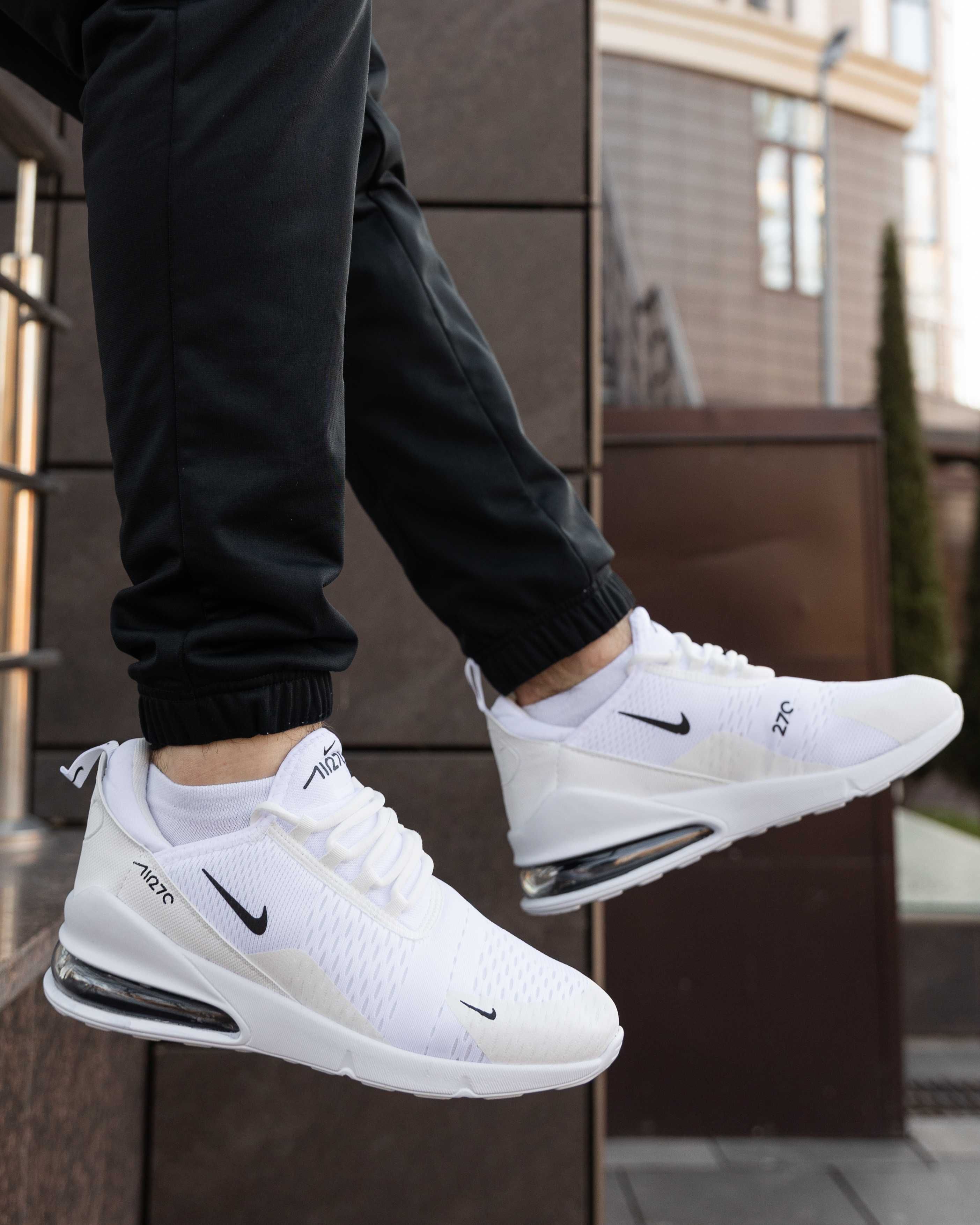 Мужские кроссовки Найк Эйр Макс белые Nike Air Max 270 White